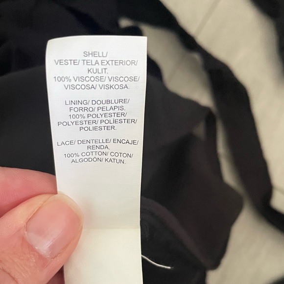 NWT Lucky Brand eyelet black dress - Picture 5 of 8